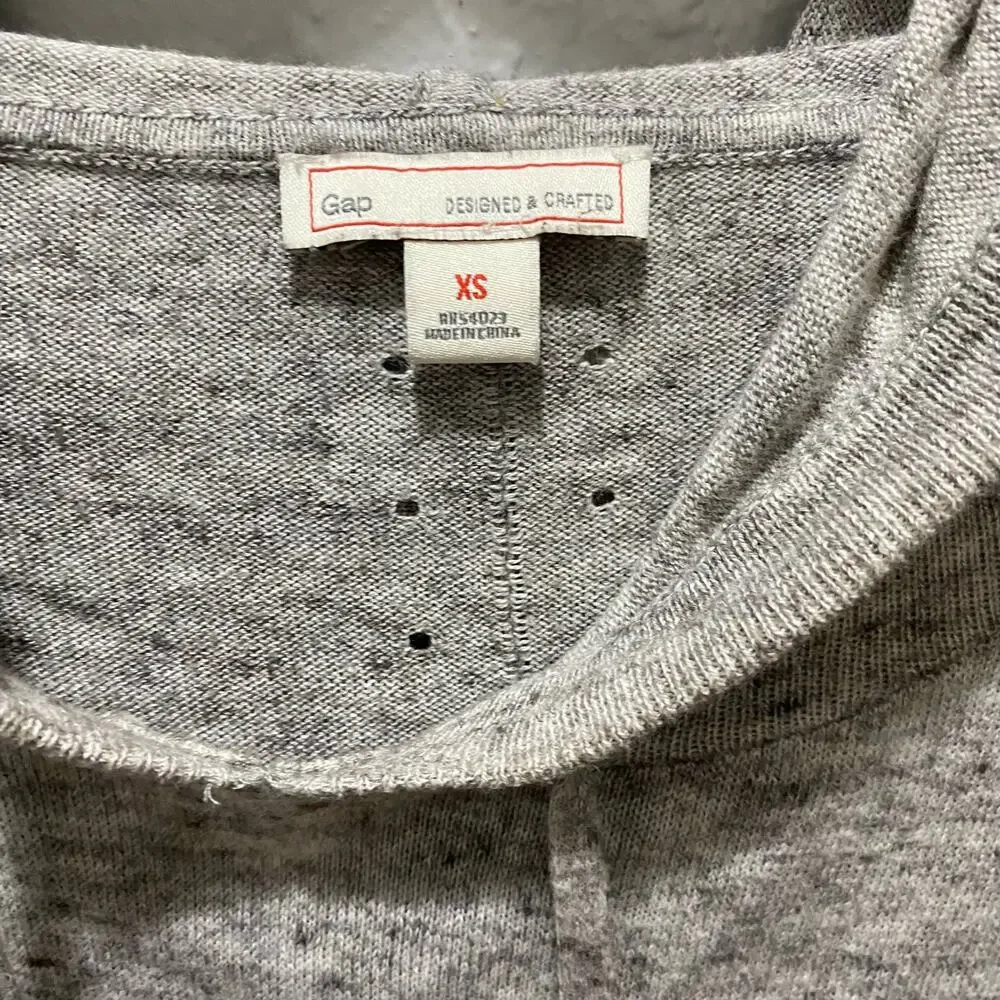 Gap Gray Lightweight Hooded Sweater Size XS